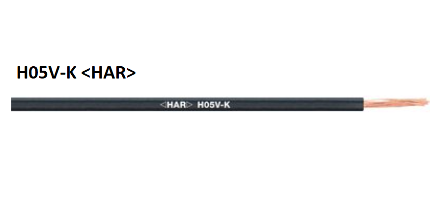 Cáp điều khiển H05V-K 1X0.5MM2 Black  ( PN : 4510011 )