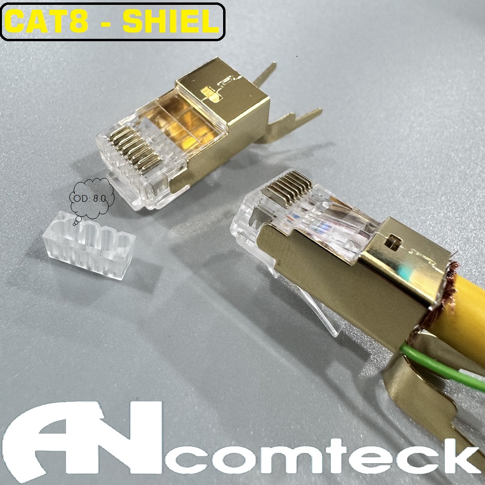 Đầu bấm RJ45 CAT8 chống nhiễu
